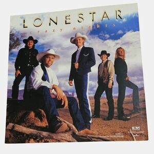 Lonestar Crazy Nights 1997 Promo Flat‎ Poster 12x12 BMG Entertainment Country